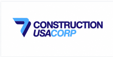 Construction USA Corp blue company logo